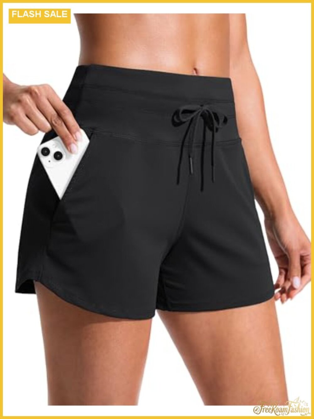 Women's Quick Dry Running Shorts High Waisted with Pockets 3.5 inch Athletic